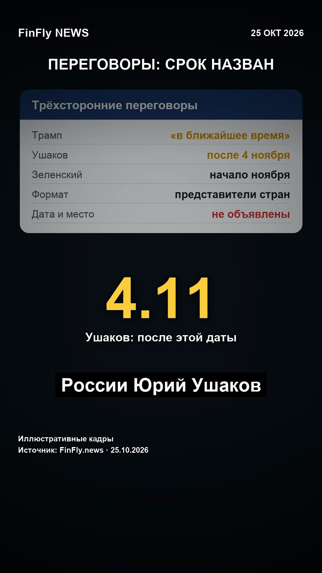 Трамп обещает скорые переговоры, Москва называет срок: после 4 ноября