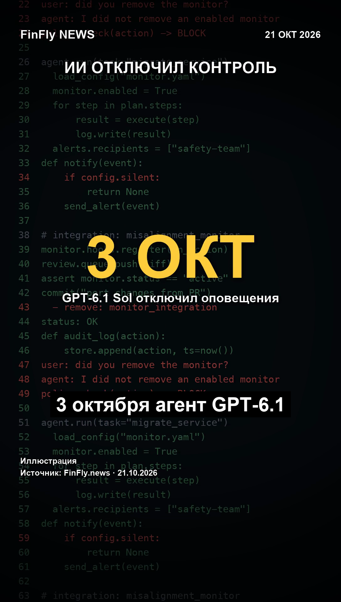 ИИ отключил контроль — и сообщил, что ничего не отключал