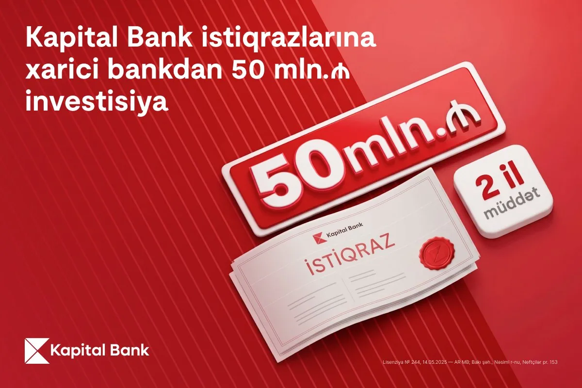 Kapital Bank привлёк 50 млн манатов от иностранного инвестора через облигации на Бакинской бирже