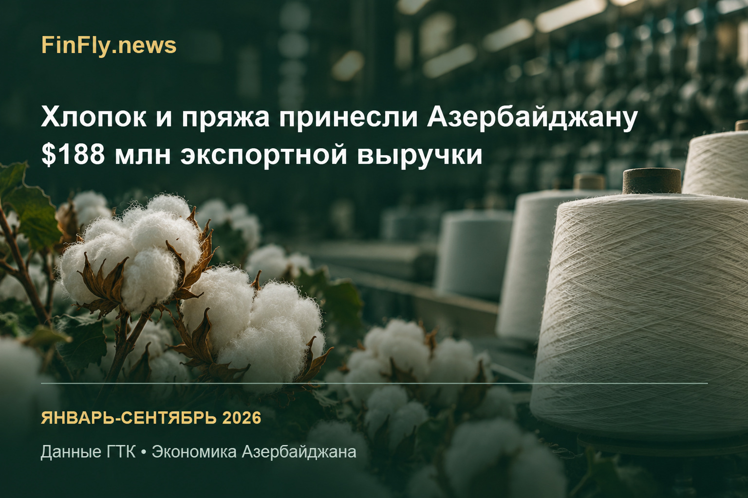Хлопок и пряжа принесли Азербайджану $188 млн экспортной выручки