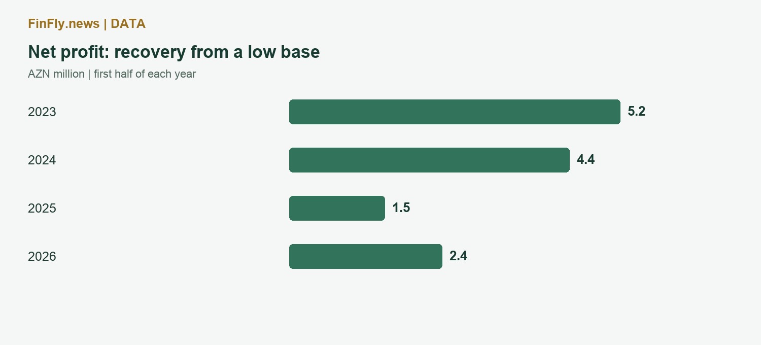 Net profit: recovery from a low base