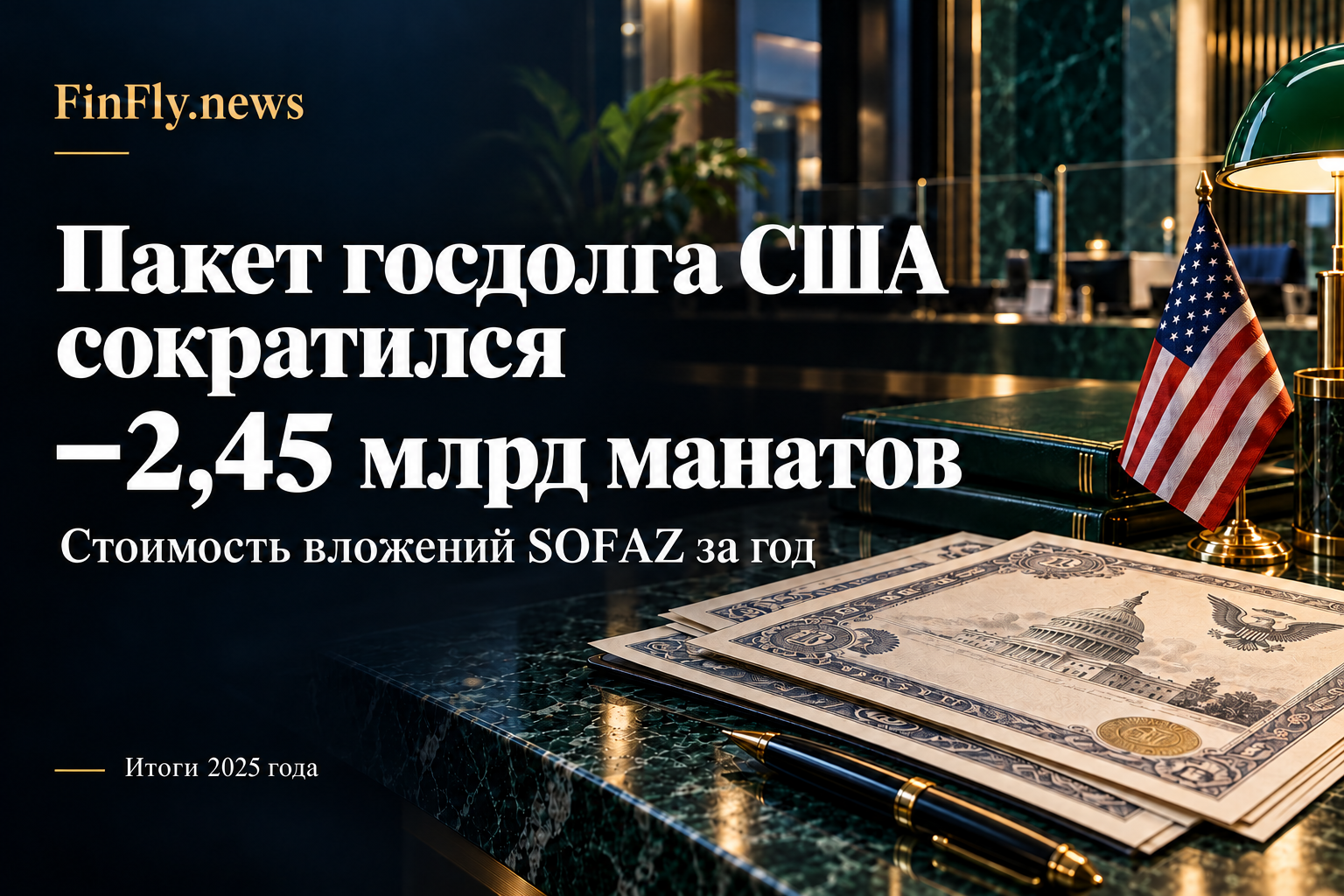 Минус 2,45 млрд манатов: как изменился пакет госдолга США у SOFAZ
